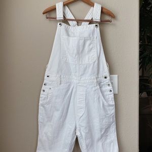 White Denim SHORT Overalls (Dungarees)